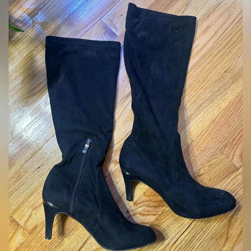 BCBGeneration Black Suede Raymona Slouch Boot - Picture 4 of 9